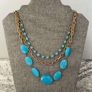 Turquoise Stone Layered Necklace